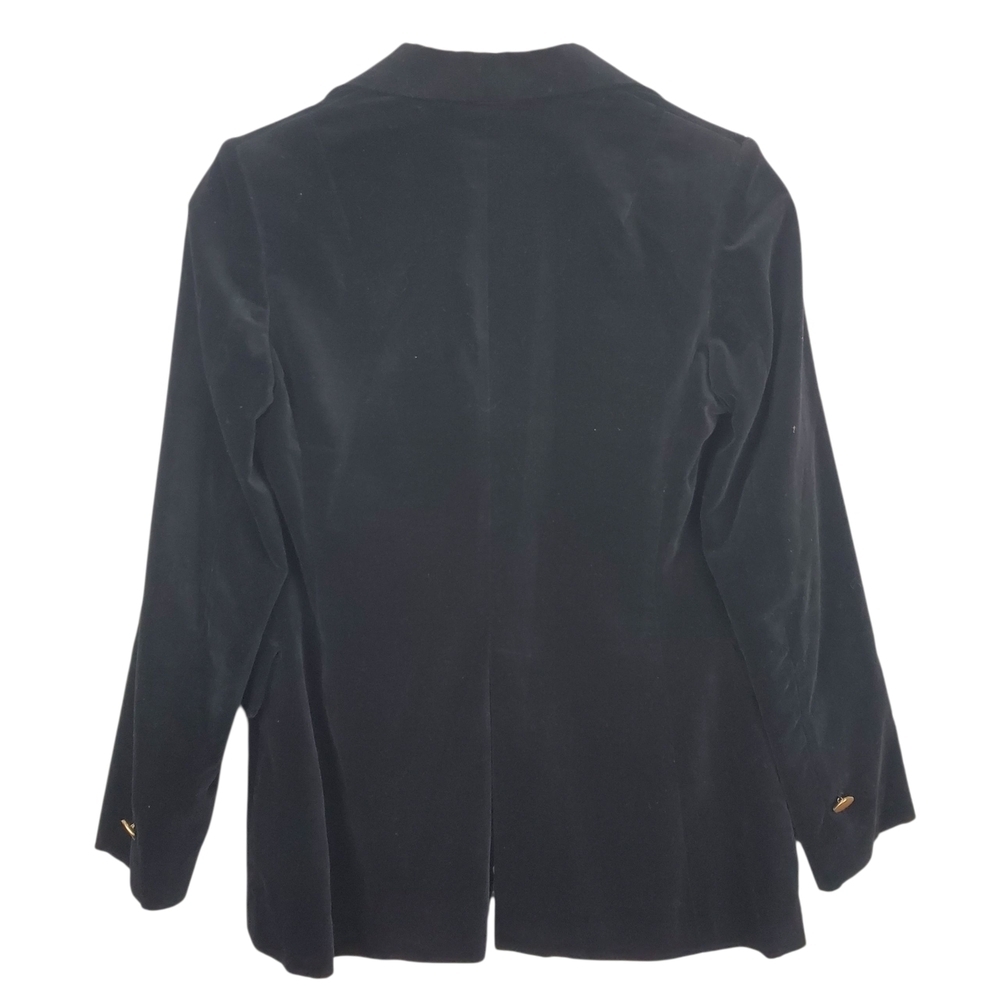 Vntg F.A.I. Women's Black Velvet Blazer. SIZE 7. Made In Japan. #0210 - Picture 4 of 8